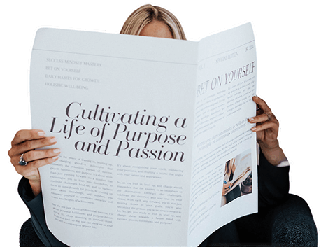 Shayla Gifford reading a newspaper